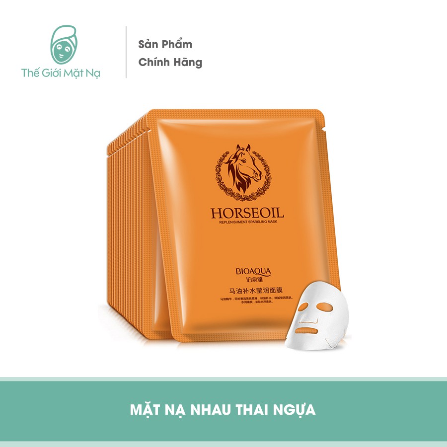Mặt Nạ Nhau Thai Ngựa ⚜️FREESHIP⚜️ Mặt nạ dưỡng ẩm nhau thai ngựa Horse Oil Mask TEM STORE
