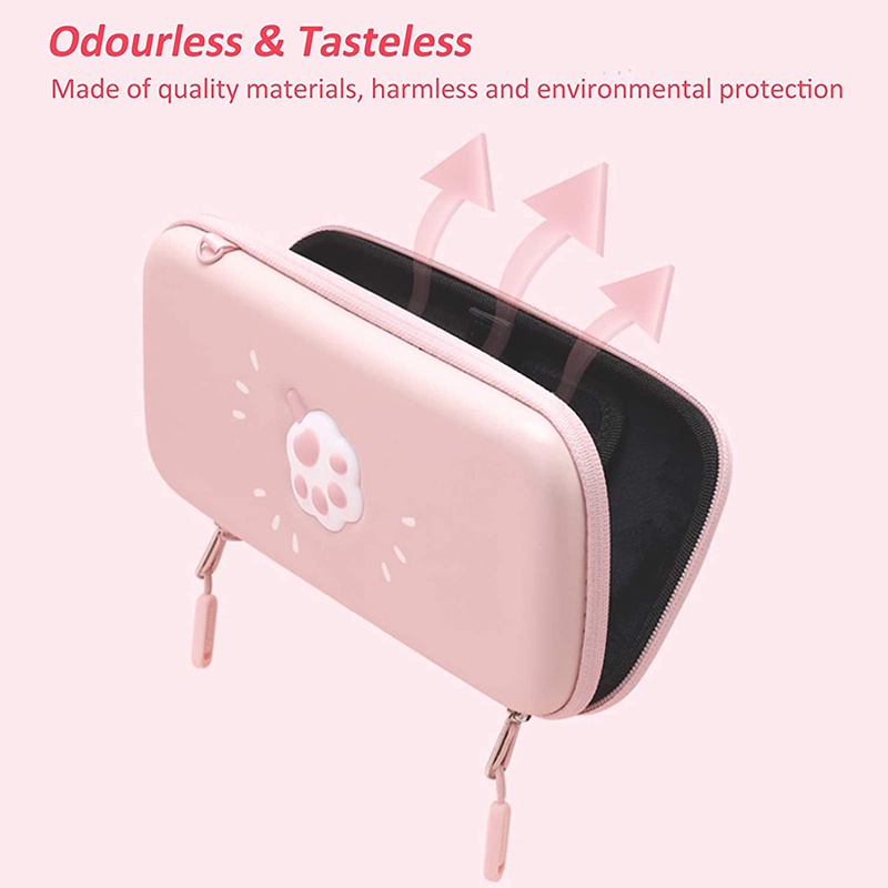 Túi Đựng Máy Chơi Game Nintendo Switch/Switch OLED/Switch Lite Chất Liệu Cứng Siêu Mỏng Hình Dấu Chân Dễ Thương