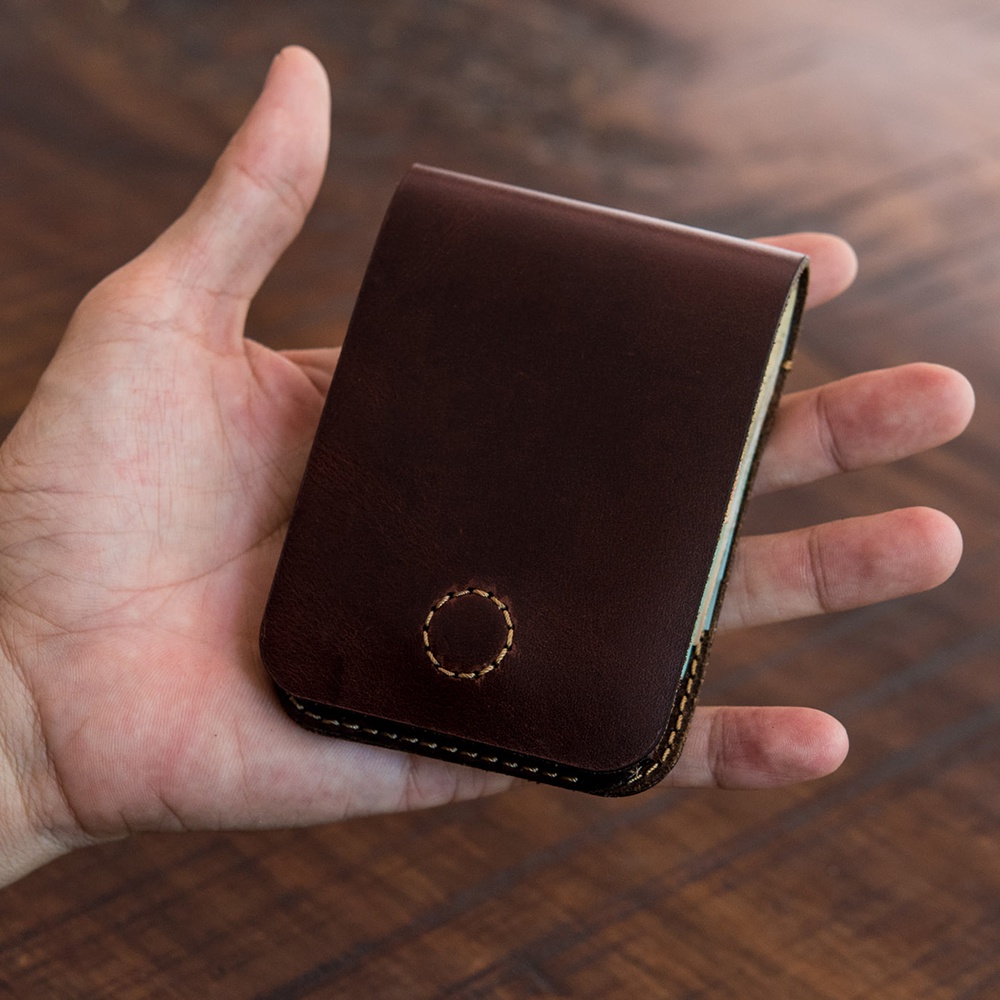 Ví nam mini AD14, ví sen da bò cao cấp, bóp nam thiết kế nhỏ gọn đơn giản, bảo hành da 06 tháng - Adonis Leather