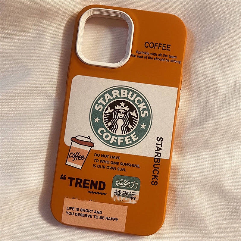 Starbucks Label Iphone12pro13 Apple 11 Phone Case McDonald's Apple 13 Drop-Resistant 8plus Skin Feeling cOlO