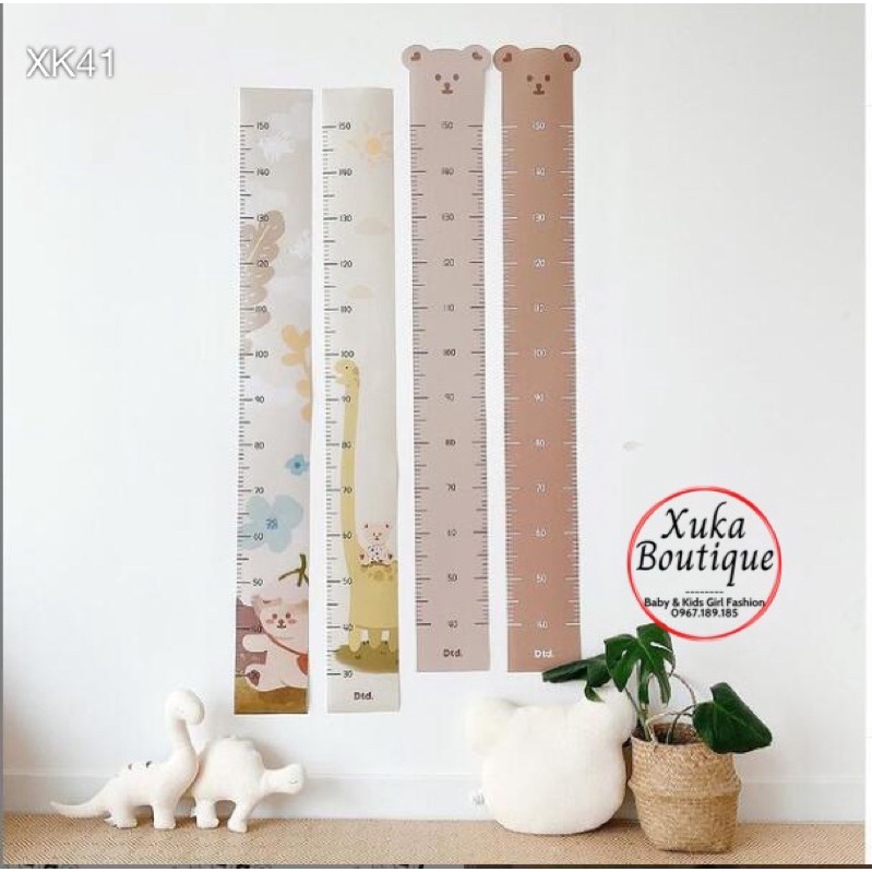 Thước Đo Chiều Cao Dán Tường Cho Bé - Tặng kèm 6 miếng dán 2 mặt