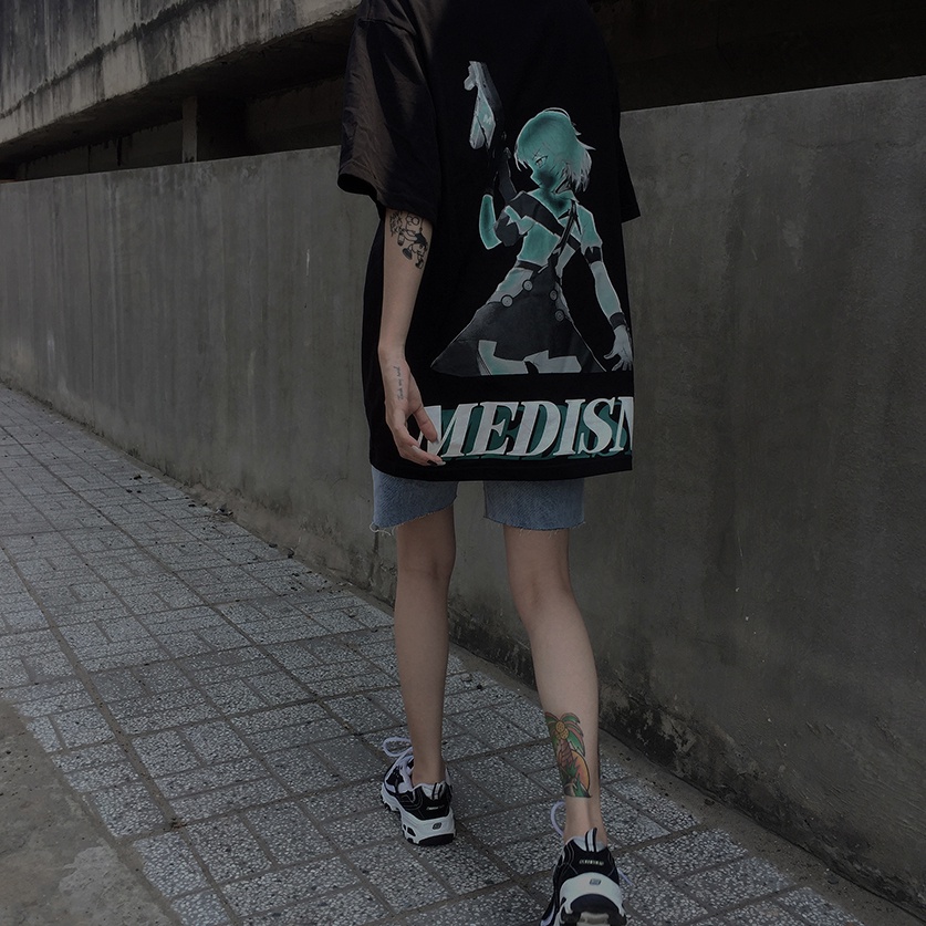 MEDISN - ANIME BLACK T-SHIRT