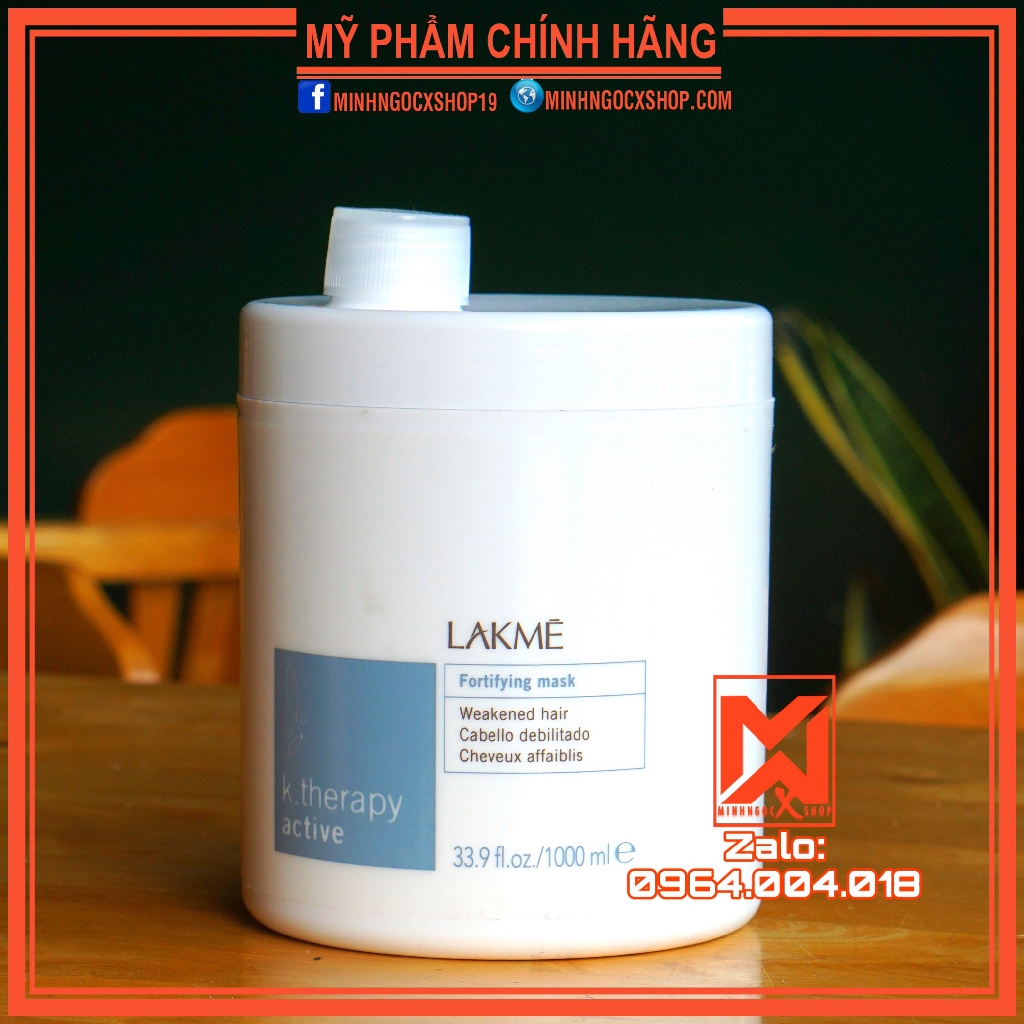 LAKME MẶT NẠ LÀM TÓC KHỎE VÀ CHỐNG RỤNG TÓC LAKME K.THERAPY FORTIFYING MASK 1000ML