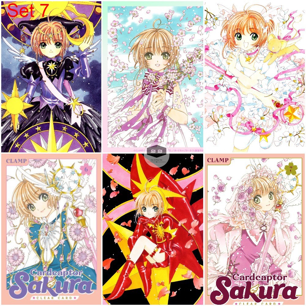 Bộ 6 Áp phích - Poster Anime Thủ Lĩnh Thẻ Bài - Cardcaptor Sakura (bóc dán) - A3, A4, A5