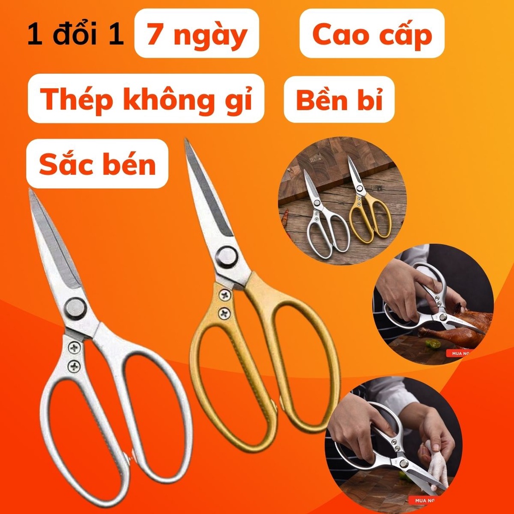 Kéo Nhật Kéo cắt đa năng kéo làm bếp SK5 nội địa Nhật Bản làm bằng thép SK5 siêu sắc