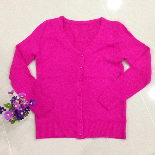 Áo len cardigan nữ, cúc ngọc trai, chất liệu mềm mại