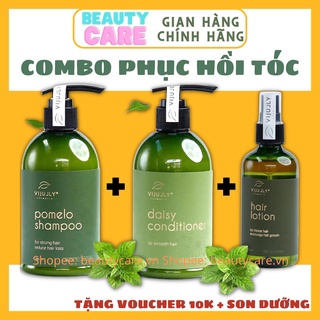 Combo phục hồi tóc Vijully chính hãng, giảm rụng tóc, kích mọc tóc dài nhanh, chăm sóc dưỡng tóc mượt BEAUTY CARE