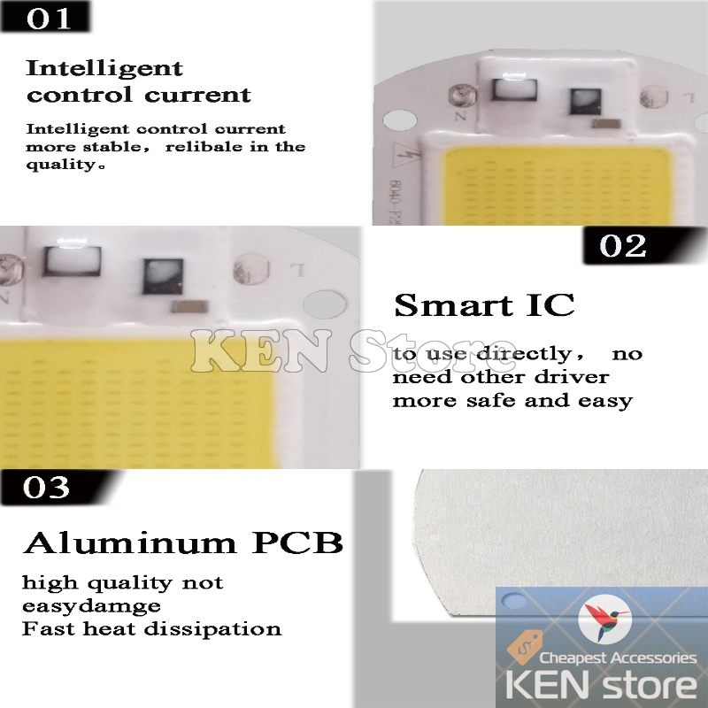 Bóng led, nhân led 20W 30W 50W điện 220V AC