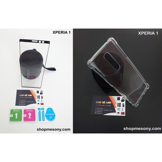 Sony Xperia 1 /XZ4 - Kính cường lực Full màn hình Full keo / Ốp dẻo trong suốt chống sốc
