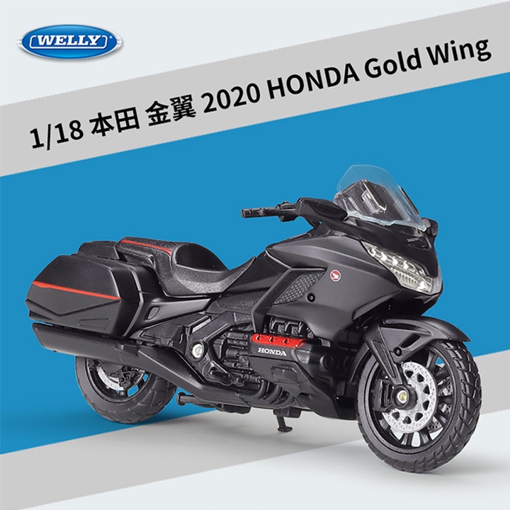 Mô hình xe moto Honda Goldwing 2020 tỉ lệ 1:18 WELLY