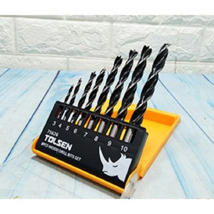 75626 bộ mũi khoan gỗ 8 cây Tolsen
