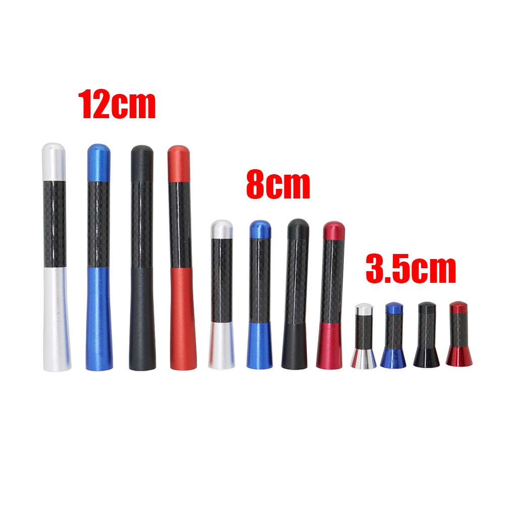 1 Ăng Ten Thu Sóng FM/AM Bằng Sợi Carbon Kim Loại 3.5cm 8cm 12cm Gắn Nóc Xe Hơi