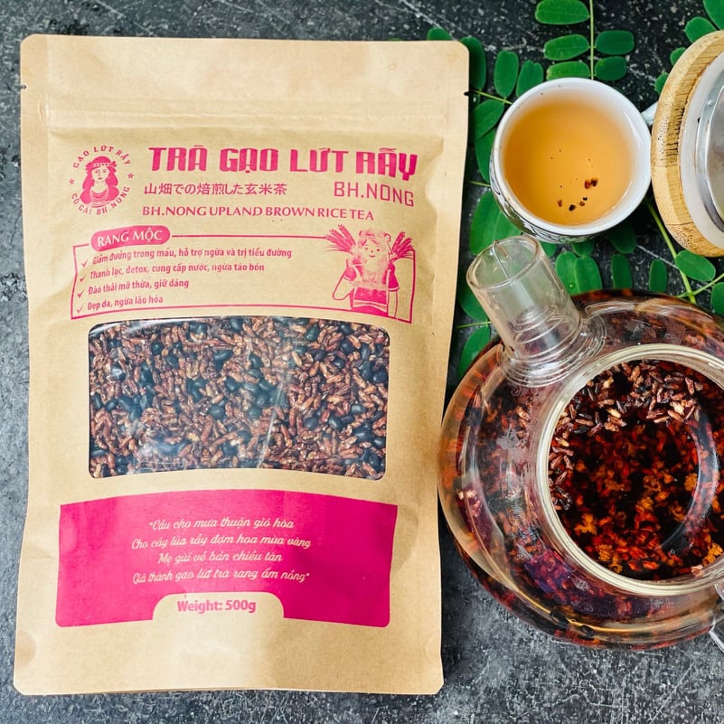 Trà Gạo Lứt Đậu Đen Xanh Lòng, Gạo Lức Rẫy Rang Bhnong Thanh Nhiệt Cơ Thể, Mát Gan, Hỗ Trợ Giảm Cân-túi giấy 500g