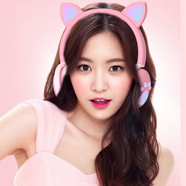 Tai Nghe Chụp Tai, Tai Nghe Bluetooth Tai Mèo BK1 Đèn LED Đổi Màu Âm Thanh Cực Hay | BigBuy360 - bigbuy360.vn