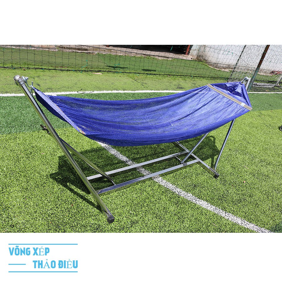 Võng xếp inox 100% khung vuông cao cấp ( Bao gồm khung và lưới)_Võng X