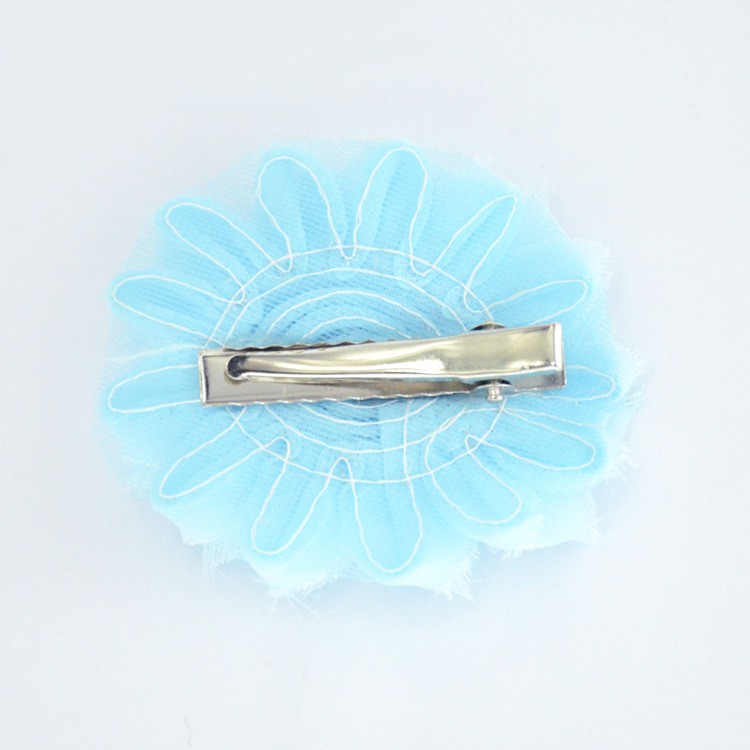 Kẹp tóc hoa voan trơn cho trẻ em