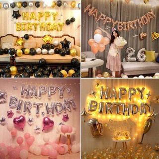 (RẺ VÔ ĐỊCH)COMBO SINH NHẬT+  RÈM KIM TUYẾN+ BÓNG CHỮ HAPPYBIRTHDAY + BÓNG CHÂU QUANG (CHAT VỚI SHOP ĐỂ CHỌN MÀU BÓNG)