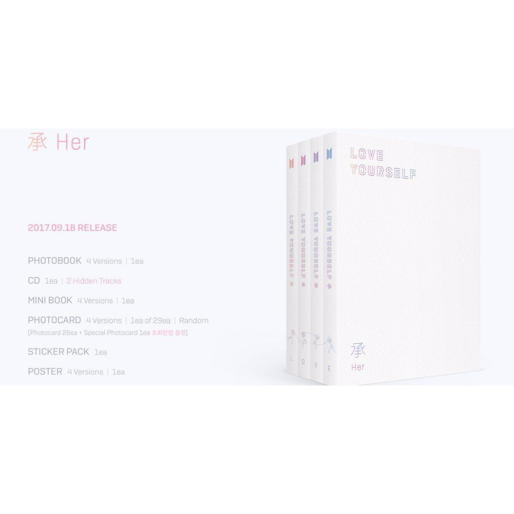 [CHÍNH HÃNG] Album BTS LOVEYOURSELF ‘HER’