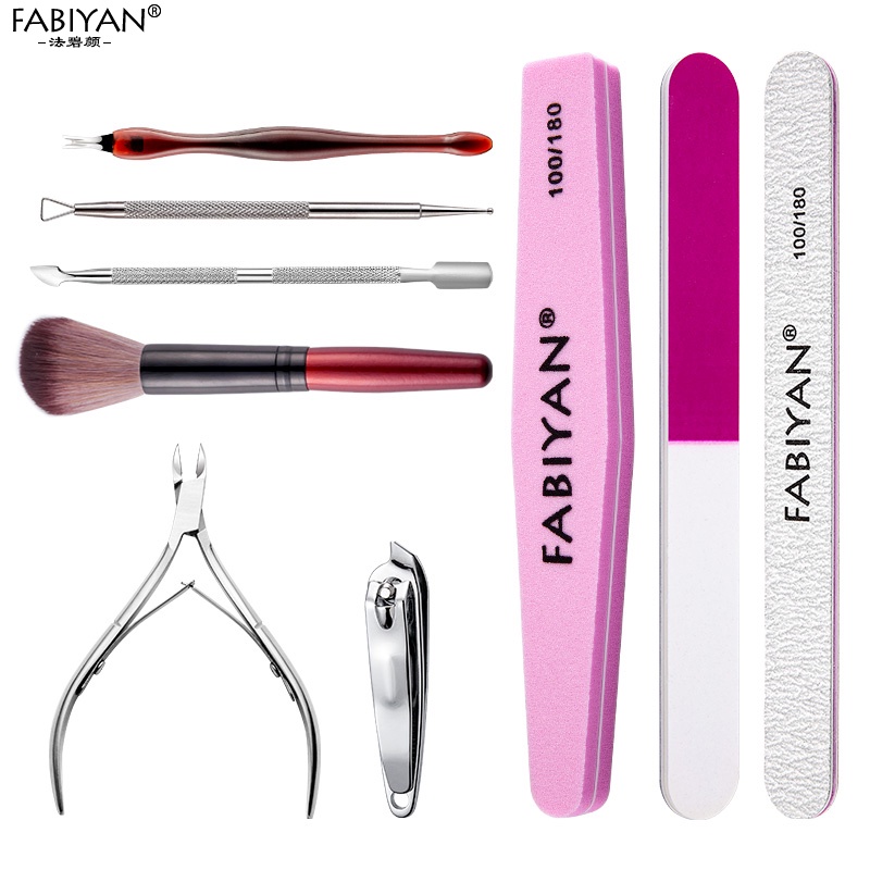 Bộ dụng cụ làm móng tay/đồ dũa móng đẩy /da chết kéo cắt/cây đẩy da chết FABIYAN