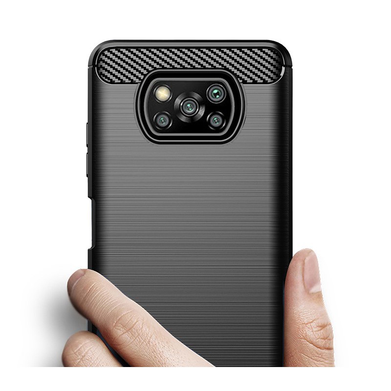 Ốp lưng Redmi Poco X3 NFC Fiber Carbon chống sốc cao cấp, cực bền cực ôm máy