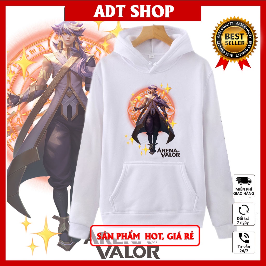 Áo Hoodie Trắng In hình liên quân mobi Nakroth thứ nguyên vệ thần - Flo tinh hệ độc đẹp giá rẻ