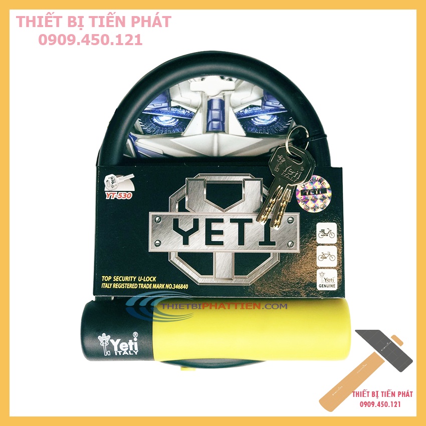 Ổ Khóa Bánh Xe Chữ U Yeti YT-530 ITALIA  ( Chính Hãng )