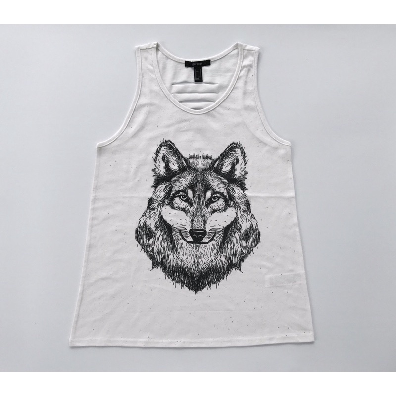 Áo 3 lỗ rách lưng in con chó sói Vnxk