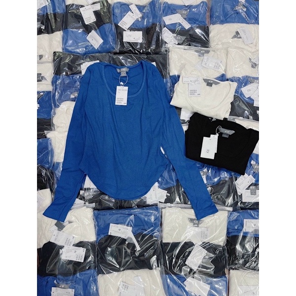 Áo len tăm dài tay vạt bầu basic | BigBuy360 - bigbuy360.vn