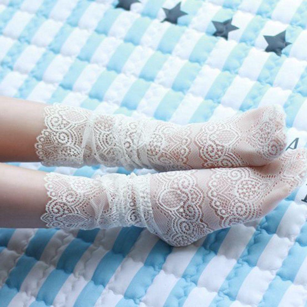 Vớ Lưới Xuyên Thấu Phối Ren Hoa Quyến Rũ Dành Cho Nữ