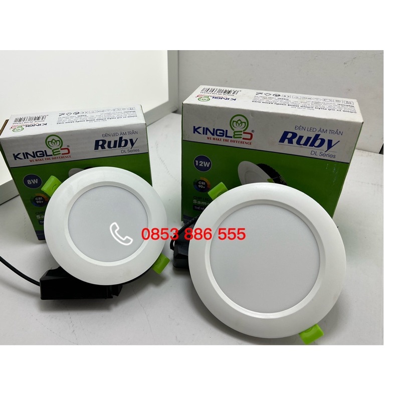 Đèn led âm trần 8W D90,Kingled RUBY DL Series, Công suất 6w 8w 12w.
