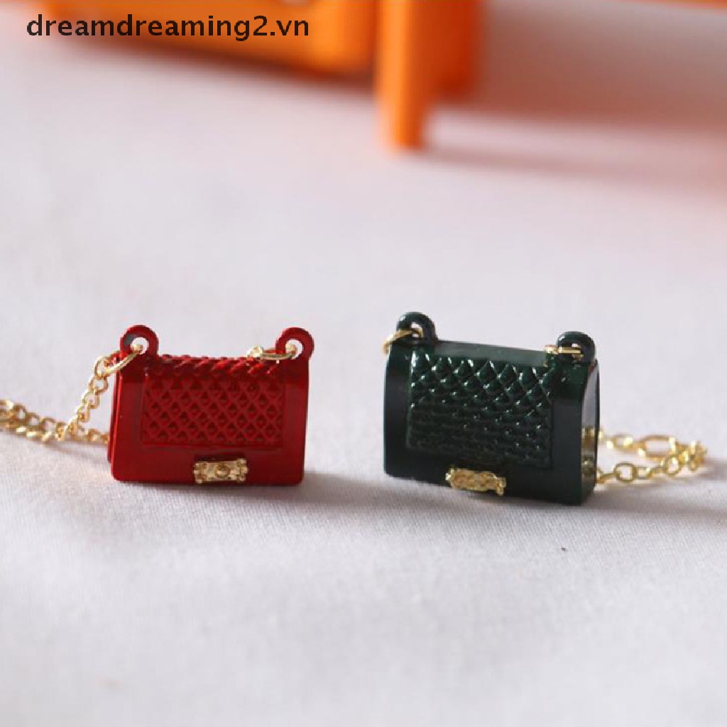 Mô Hình Túi Xách mini Bằng Kim Loại Trang Trí Nhà Búp Bê