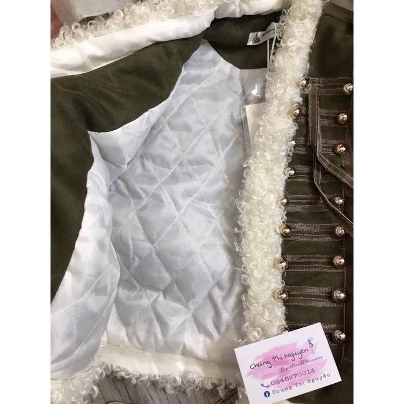 Áo khoác viền lông