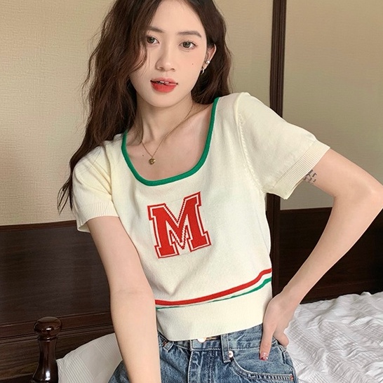 Áo Thun Lụa Dệt Kim Mỏng Dáng Ôm Phong Cách Thời Trang Mùa Hè Hàng Mới Dành Cho Bạn Nữ