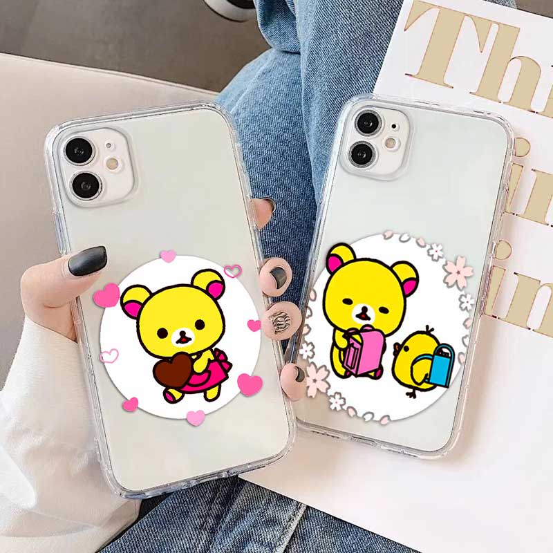 Phone case Samsung Galaxy S6 S7 Edge Plus S8 S9 S10 S20 Plus S10E S10 Lite Cute bear-5