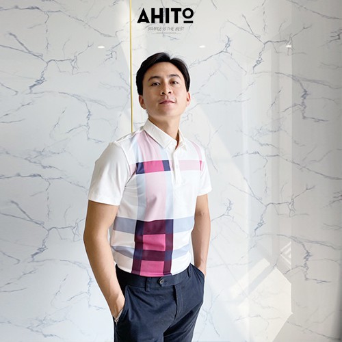 Áo thun Polo Nam có cổ thiết kế phối kẻ độc đẹp vải cá sấu co dãn 4 chiều, chuẩn đẹp lịch sự, thanh lịch. | BigBuy360 - bigbuy360.vn