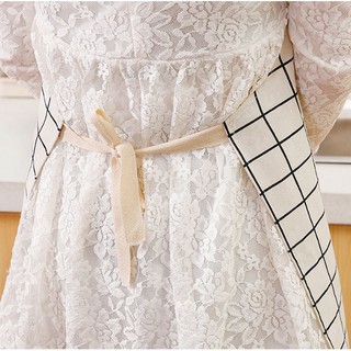 Tạp dề vải lanh caro