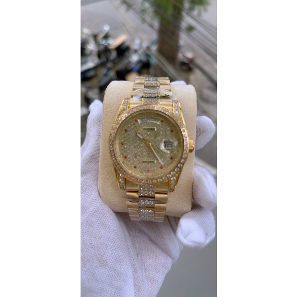 Đồng Hồ Nam R0lex Day Date Yellow Gold Diamond 18038 - Size 38mm
