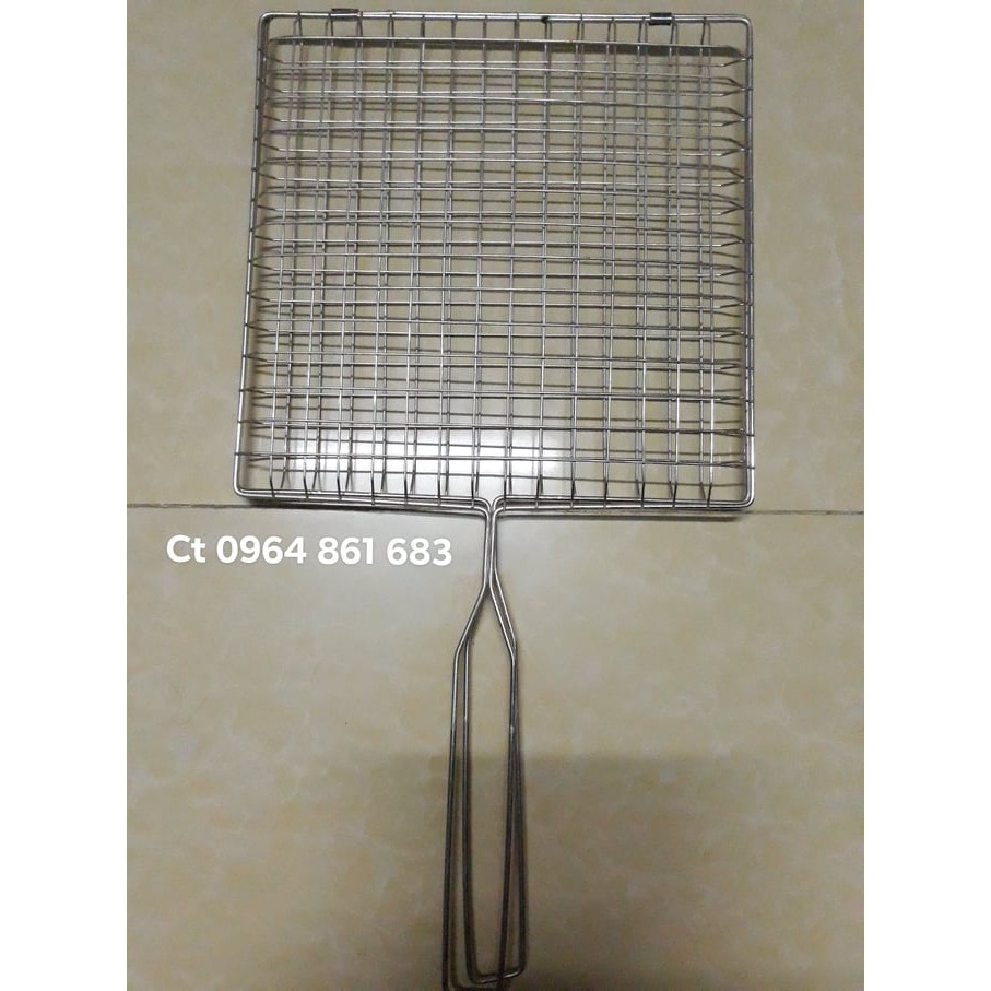 Vỉ nướng cá to - dày - size 32x59cm - inox 304 không rỉ - hàng loại 1
