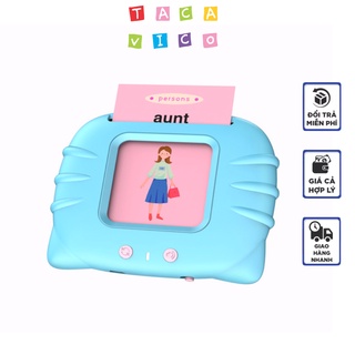 Máy đọc thẻ tiếng anh flash card- tacavico. 112 thẻ 224 từ vựng
