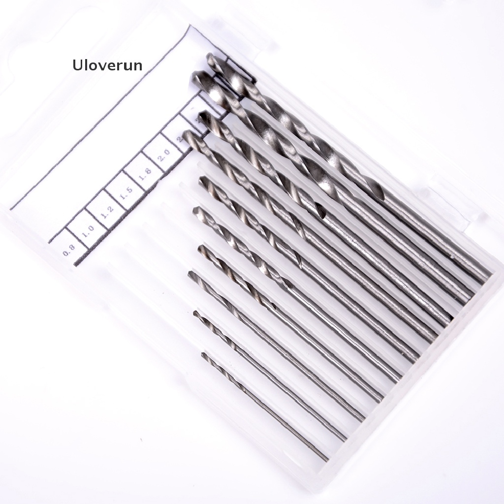Máy Khoan Cầm Tay Mini Bằng Nhôm + 10 Mũi Khoan Xoắn Ốc Dành Cho Làm Gỗ