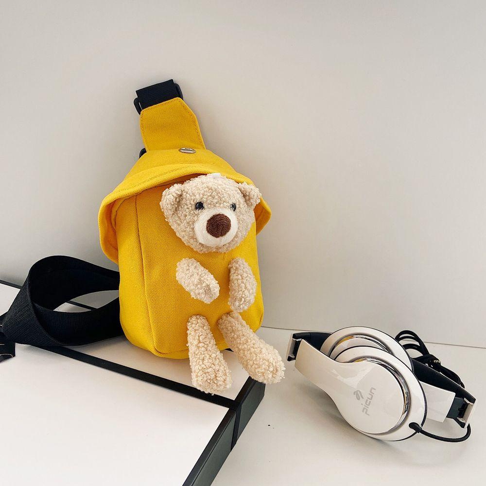 ANEMONE Túi Đeo Chéo Hình Gấu Bông Dễ Thương Cho Bé