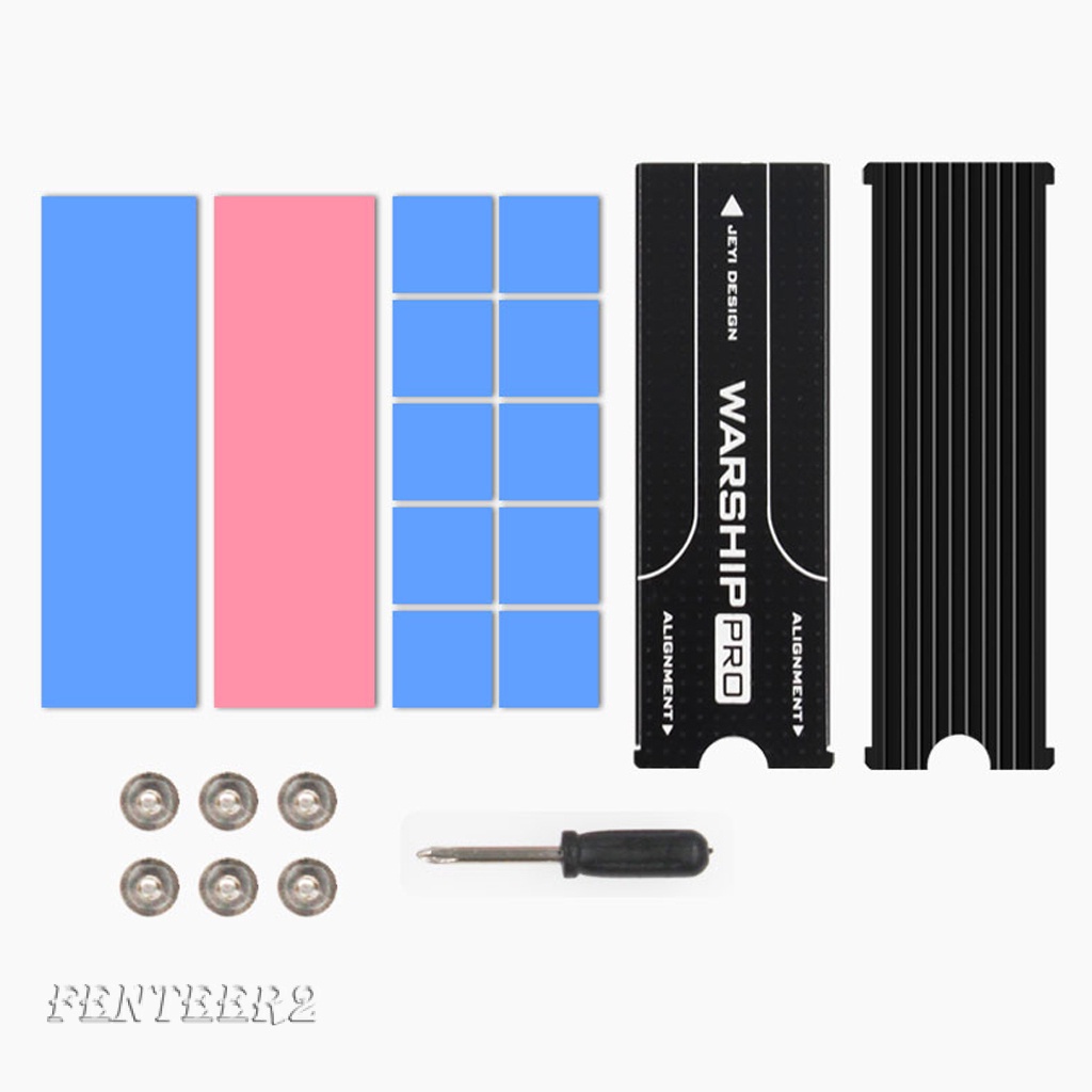 Aluminum Heatsink For PCIe NVMe M.2 2280 SSD w Thermal Pad Screws-Black | BigBuy360 - bigbuy360.vn
