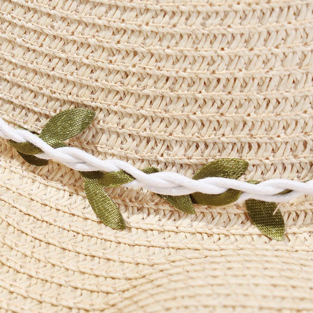 Nón Cối Rộng Vành Phối Hoa Dễ Thương Cho Bé Gái