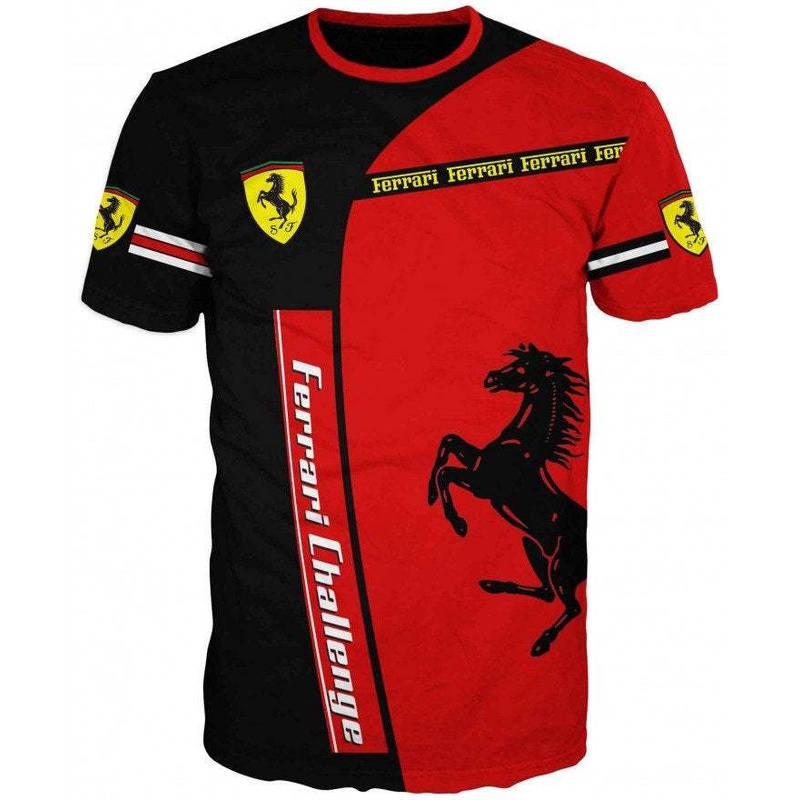 Áo Thun In Hình Ferrari Formula 1 3D Độc Đáo