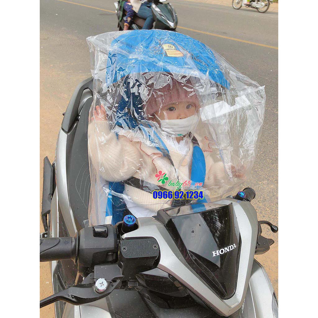 Áo mưa hình hộp Beesmart cho bé Ngồi xe máy