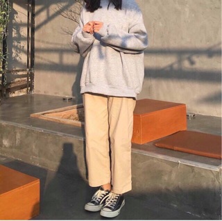 Quần Kaki Basic Trơn Kem - Sale 89K