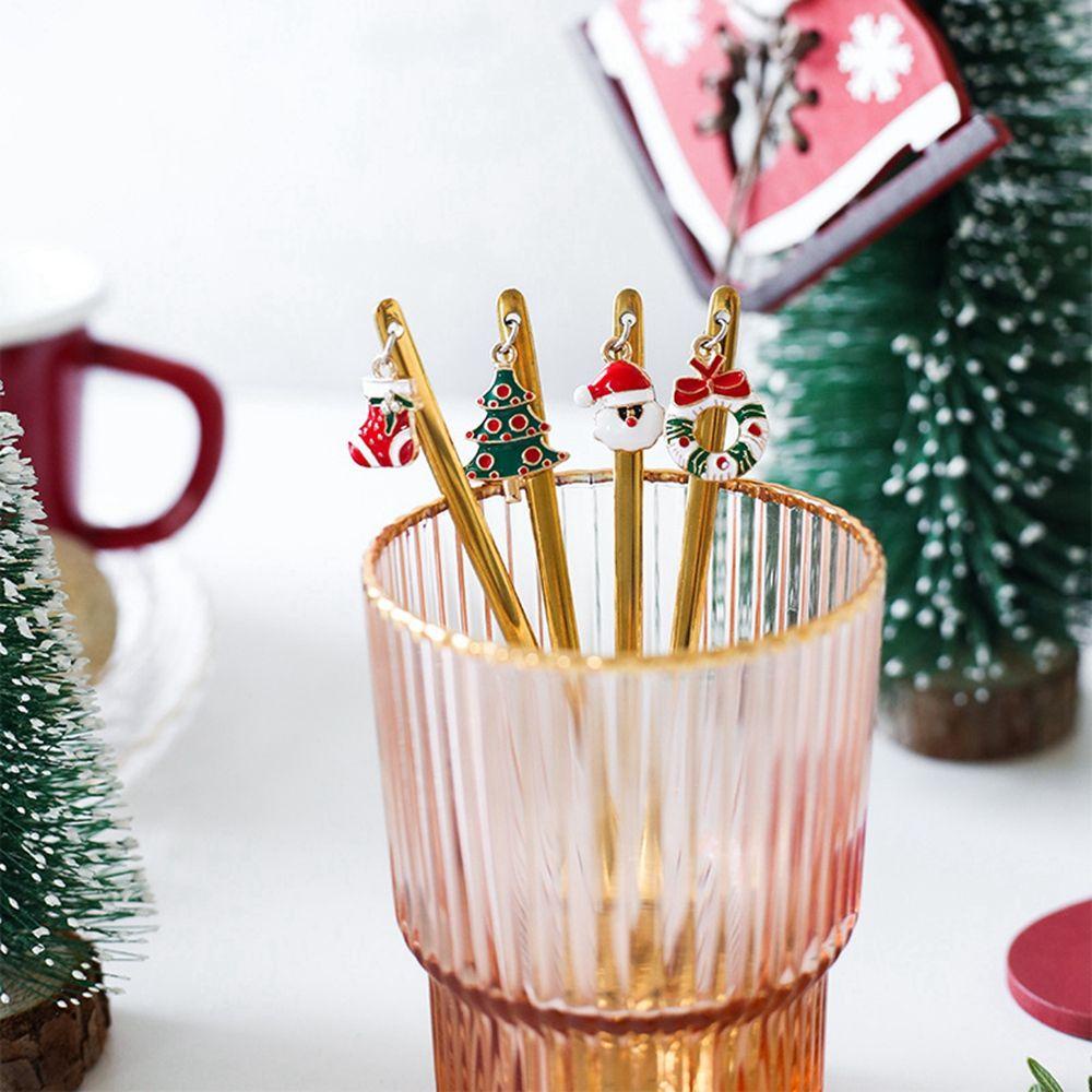 LLOYD Muỗng Cà Phê Hình Ông Già Noel Dễ Thương Có Chuông Giáng Sinh