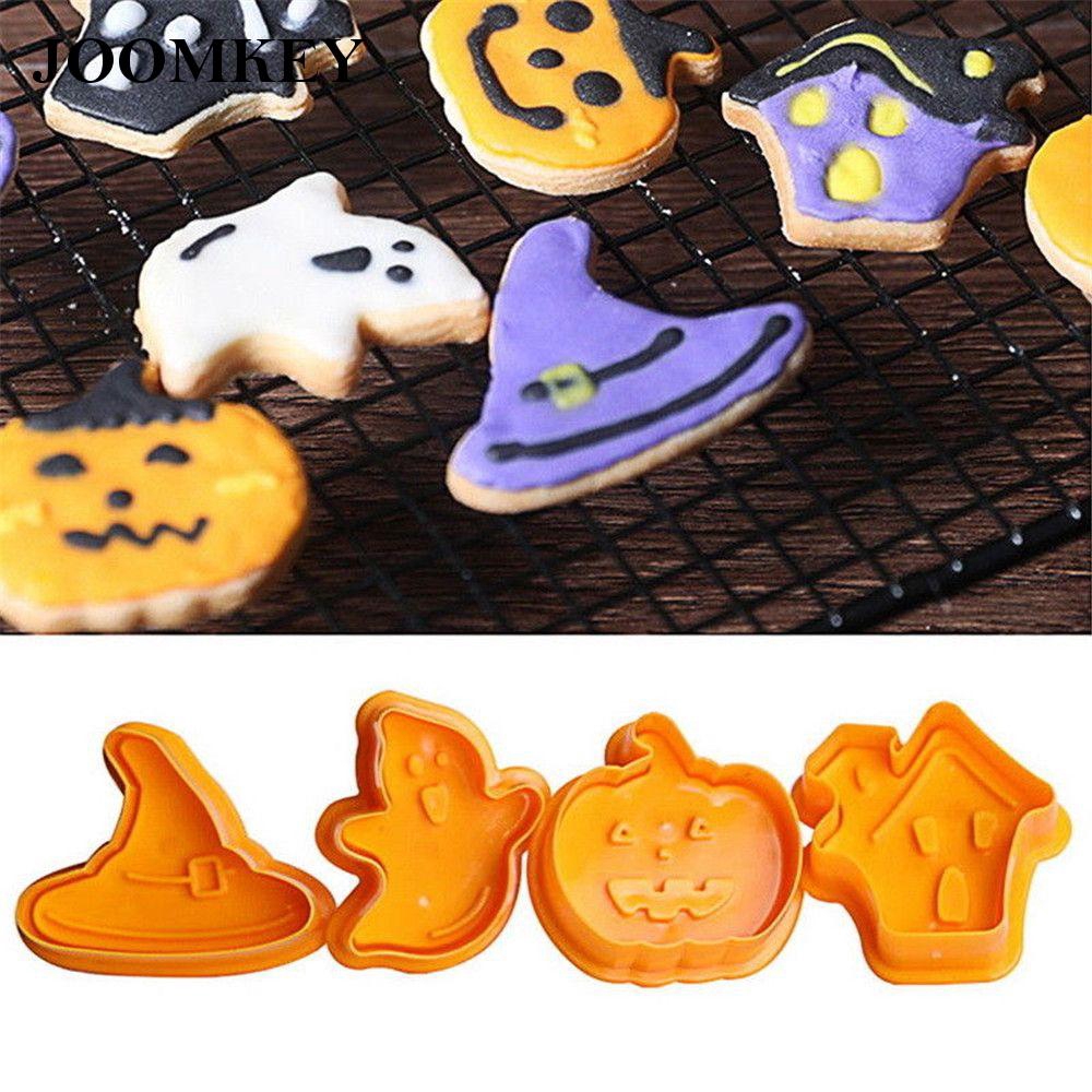 Set 4 Khuôn Làm Bánh Quy Phong Cách Halloween Độc Đáo