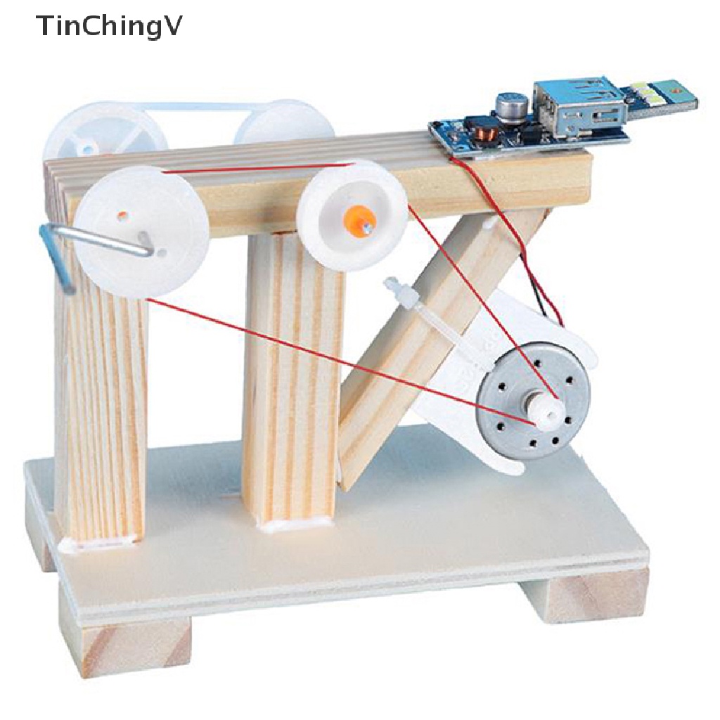 Bộ Đồ Chơi Lắp Ráp Mô Hình Máy Phát Điện Bằng Gỗ DIY Giáo Dục Khoa Học Cho Bé