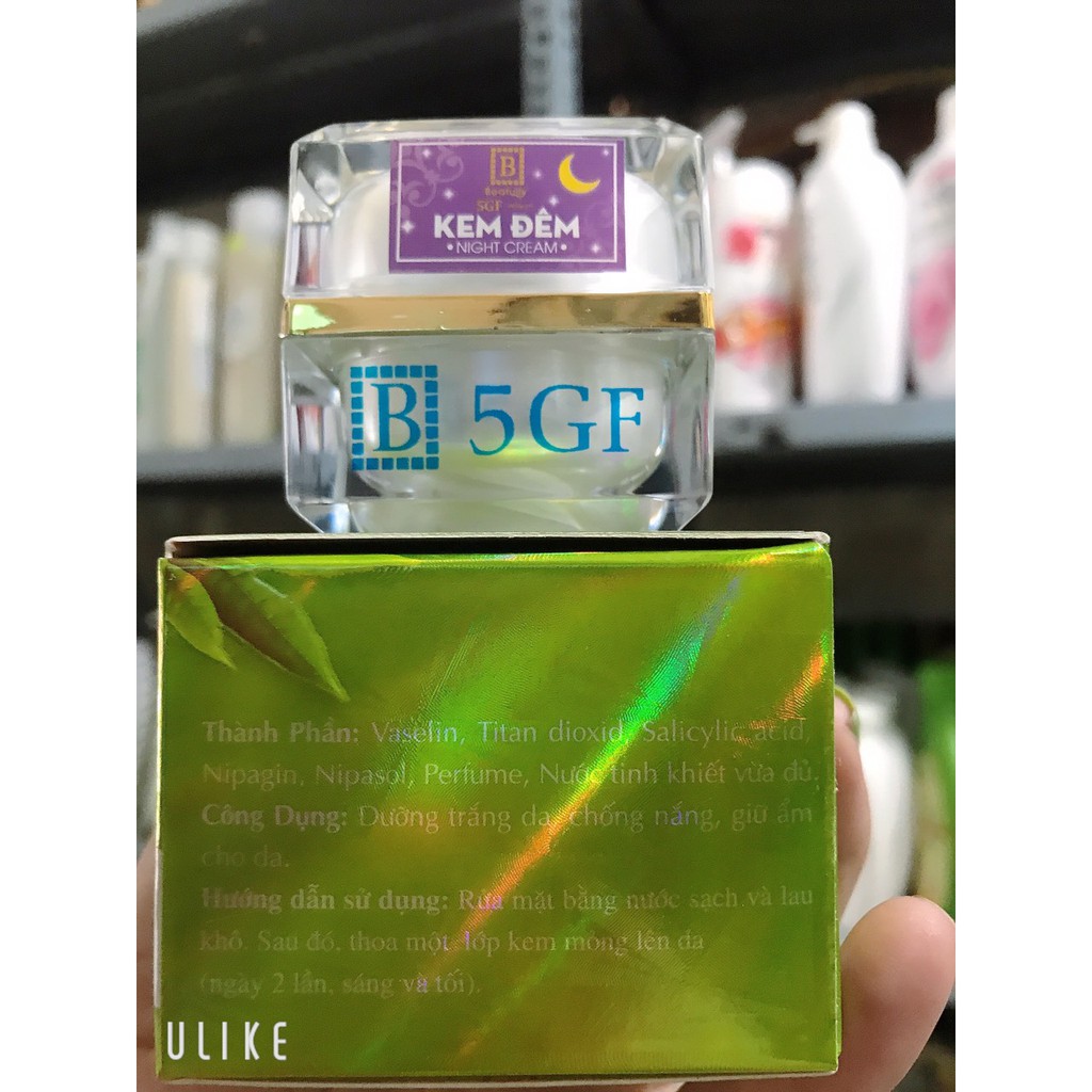 kem 5GF BEAFULLY kích trắng -chống nắng-giữ ẩm SPF 50+ 10g (kem đêm)